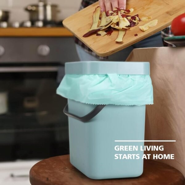 Compostable Trash Bags 1.2 Gallon 150 Packs,AYOTEE Small Compost Bags,Small Biodegradable Trash Bags Green Are Suitable For 1-2 Gallon And 4-8 Liter Small Trash bags can liner - Image 8