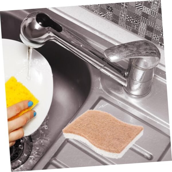 9pcs Kitchen Dish Sponge Dishwashing Scrubber Sink Cleaning Sponges Natural Dish Sponge Bowl Wash Sponges Dish Cleaning Sponges Kitchen Cleaning Sponges Scrubber Pads Work on Sisal - Image 3