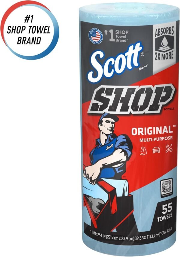 Scott Blue Shop Towels 75147, 55 Sheets/Roll, 12 Rolls/Carton - Image 6