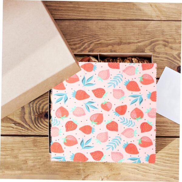 FOMIYES 3pcs Reusable Beeswax Paper Food Wrapping Paper Beeswax Paper for Baking Oil Proof Wraps Papers Beeswax Wraps for Food Baking Food Wraps Cake Wrapping Papers Beeswax Papers - Image 5