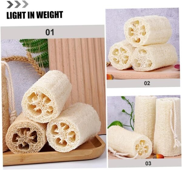 4pcs Loofah Cleaning Brush Body Shower Loofah Shower Loofah Sponge Loofah Body Scrubber Cleaning Sponge Bath Loofah Sponge Body Scrubber Exfoliator Dish Washing Sponge Sponges - Image 3