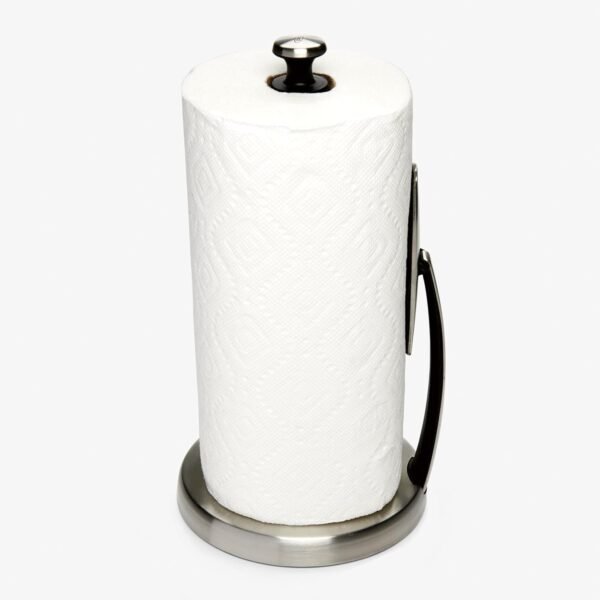 OXO Good Grips SimplyTear Paper Towel Holder - Stainless Steel (Silver & Black) - Image 12