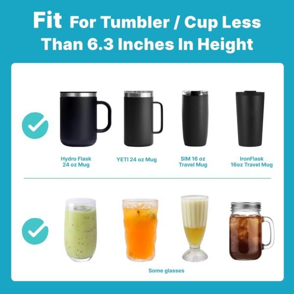 Replacement Straw Fit for 6 oz, 8 oz, 10 oz, 12 oz Tumbler-4-Pack Tumbler Straws Short Stainless Steel Straws with Silicone Tips, BPA Free - Image 2