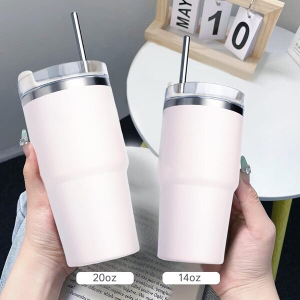 Metal Straw for Stanley Cup 20 OZ 14 OZ, Stainless Steel Straw Compatible With 20oz 14oz Stanley Cup Accessories, 6 Reusable Drinking Straws, With 1 Straw Cleaner(5pcs) - Image 5
