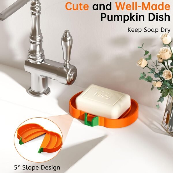 2-Pack Self Draining Soap Holder, Premium Silicone Soap Dish, Soap Saver for Shower, Bathroom, Kitchen, Bath Tub, Sponges,Keep Soap Bars Dry Easy Clean,Extend Soap Life - Image 3