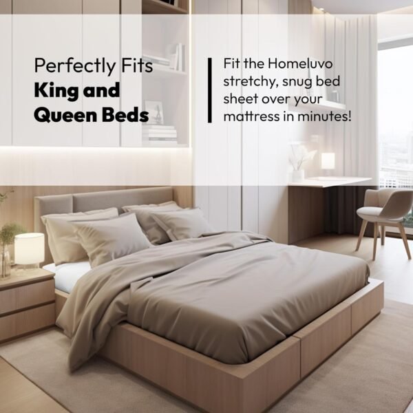 Grounding Fitted Sheets - Queen Size (60" x 80" x 13") Conductive Sheets Cover for Bed 95% Organic Cotton + 5% Silver Fiber-XL Bedsheets - with Cord for Earthing Connected Healthy Sleep (White, Queen) - Image 4