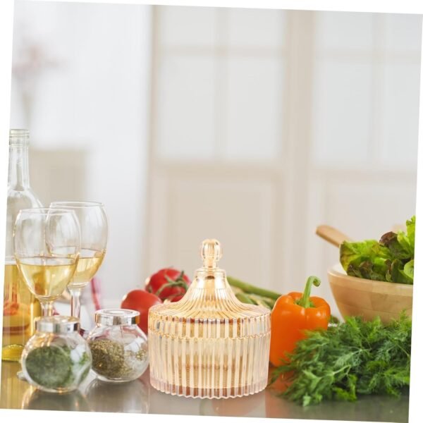 Glass Cotton Swab Box Cotton Pad Container Tank Bottle To Go Food Containers with Lids Cosmetic Containers Jewelry Storage Case Candy Jars with Lids Biscuit Snacks Dessert Bowls - Image 9
