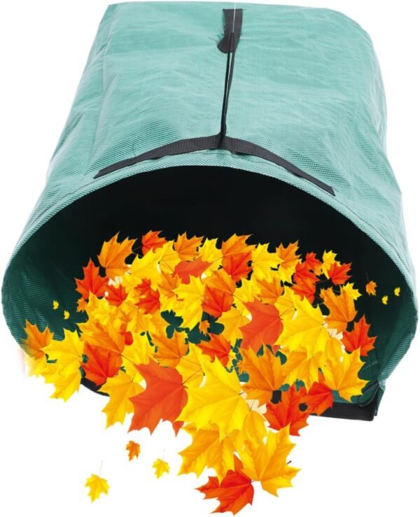 Trash Bucket Trash Compactor Bags Compost Bin Outdoor Garbage Can Outdoor Trash Can Kitchen Small Garbage Can Portable Foldable Garden Bag Garbage Bin Trash Cans Compost Bags Green - Image 8