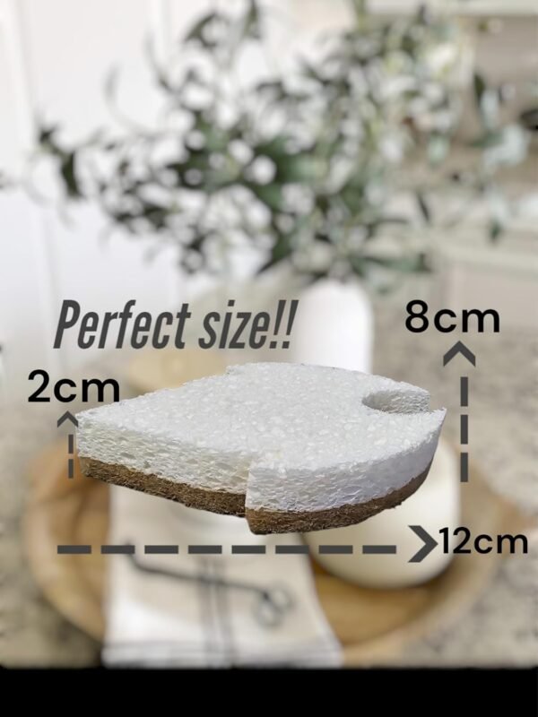 nayree Eco-Friendly 2-Pack Biodegradable Sponges, Compostable Coconut Cellulose Scrubber & Alternative to Steel Wool - High Absorbency, Chemical-Free, Reusable & Reduces Environmental Footprint - Image 4