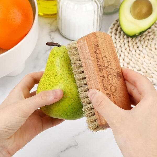 SEPGLITTER Vegetable Brush,2 Veggie Wash Brushes Potato Brush Cleaning Brush for Potato Carrot Cucumber and Fruits Vegetable Brush Scrubber for Food - Image 6