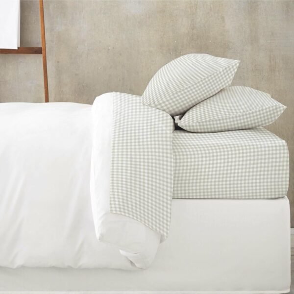 MakeMake Organics Organic Sheet Set Full (4 Piece) GOTS Certified Organic Cotton Sheets 300 TC Sateen Soft Fitted Sheet Flat Sheet Pillow Cases Toddler Kids (Full, Weaves) - Image 5