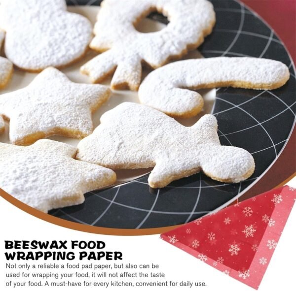 Kichvoe 3pcs Beeswax Food Wrapping Paper Wax Paper Candy Wrappers Packing Paper Beeswax Wraps Fried Chicken Wraps Beeswax Food Papers Reusable Food Wraps French Fries Wraps Bread Sandwich - Image 2