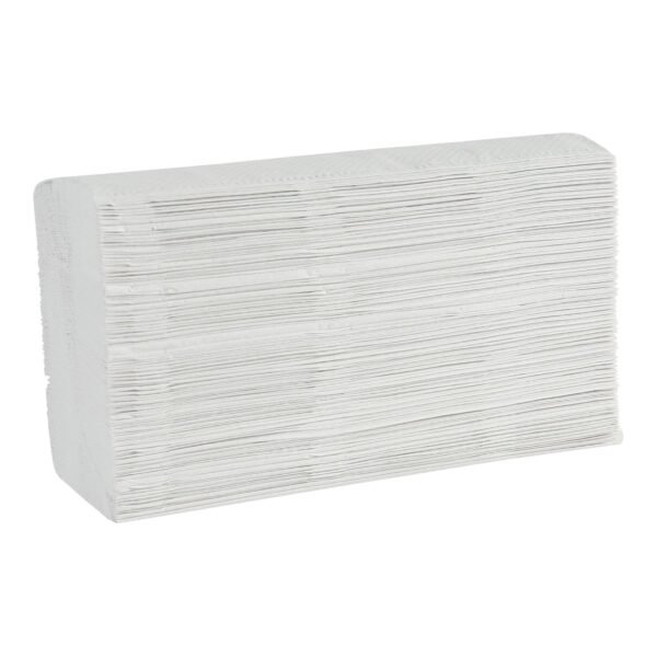 Boardwalk B6200 9 in. x 9.45 in. 1-Ply Multifold Paper Towels - White (16/Carton) - Image 2