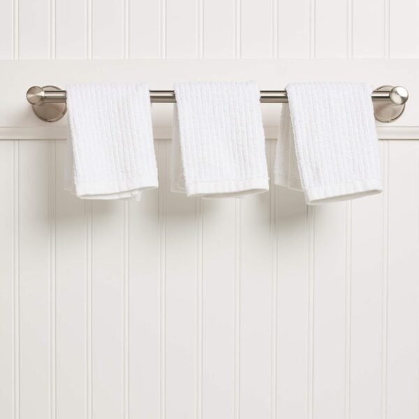 Bar Mop Cleaning Kitchen Dish Cloth Towels,100% Cotton, Machine Washable, Everyday Kitchen Basic Utility Bar Mop Dishcloth Set of 12, White - Image 4