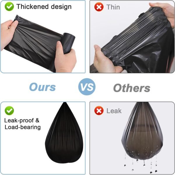 Portable Toilet Bags, 100 Count, For 5-8 Gallon Bucket, Thick Compostable Trash Bags,Gallon Bucket Liners, Camping Toilet Bags for Car Travel Outdoor, Long Trips, Boating. Emergency toilet bag for car - Image 2