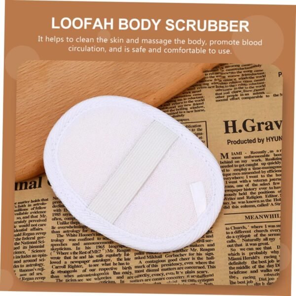 6 Pcs Bath Towel Cleaning Sponges Cleaning Scrubber Luffa Pad Sponge Sponges for Cleaning Gloves for Cleaning Natural Dish Sponge Face Cleansing Sponge Body Scruber Beige Loofah - Image 9