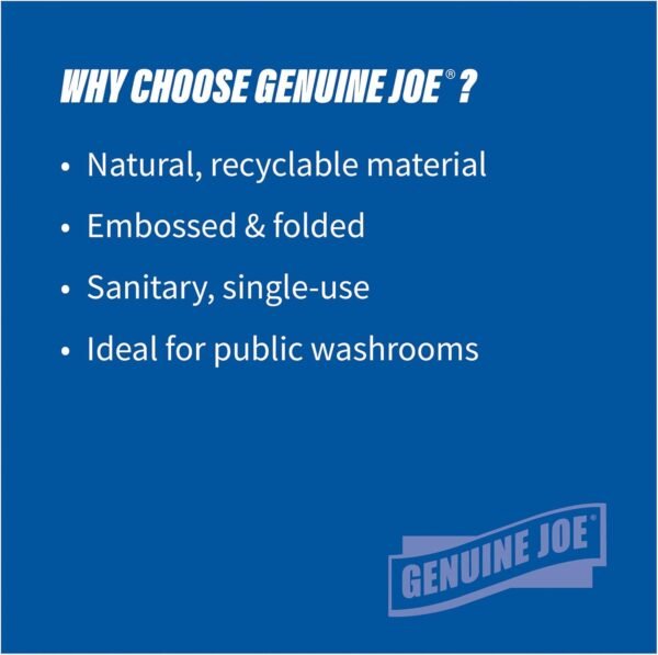 Genuine Joe GJO21040 Multifold Natural Towels, 9.25" x 9.40",Packaging may vary, Pack of 4000 - Image 6