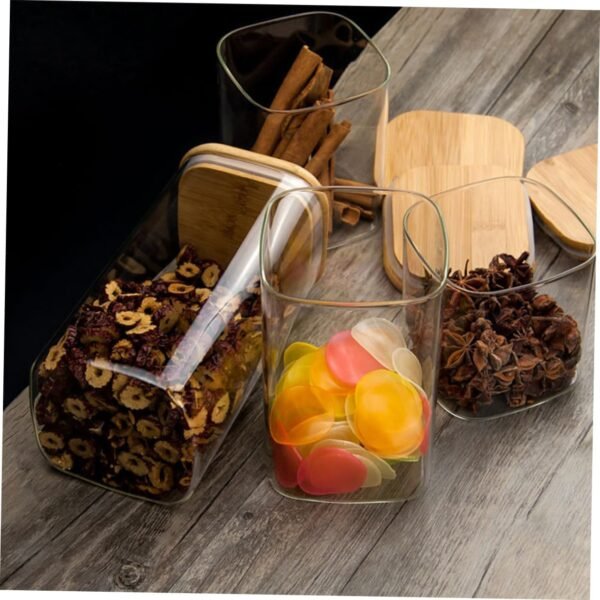 Glass Storage Jars Candy Jars Food Storage Jars Air Tight Jars Airtight Kitchen Canister Tea Jars Kitchen Storage Jars Candy Containers Pickle Jars Food Storage Containers - Image 6