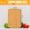 Homaxy Extra Large Bamboo Cutting Boards for Kitchen, 18x12.5" Wood XL Cutting Board with Juice Groove, Butcher Block Wooden Chopping Board for Kitchen, Meat, Cheese, Fruit & Vegetables - Pre Oiled - Image 2