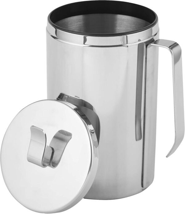 JOE&LEAH Kitchen Stainless Steel Compost Bin (0.52 Gallon) - Premium 304 Rust-Resistant Composter countertop bin with Metal lid Bucket Pail Indoor Outdoor Table Food Waste Scrap Mini Small Large Bag - Image 2