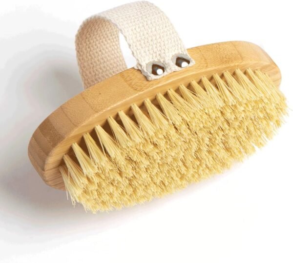 Firm Dry Brush & Shower Brush for Body - Handheld Back Scrubber Body Brush Exfoliator & Dead Skin Remover for Body Firm & Tighten Skin Improve Circulation for Men & Women by M3 Naturals - Image 2