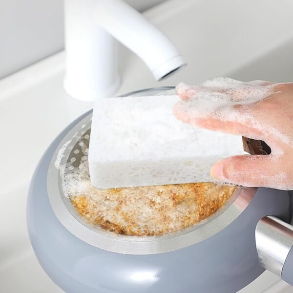 6 Pack Cellulose Sponges Kitchen, Reusable & Biodegradable Sponges for Washing Dishes, Absorbent Non Scratch Sponges for Household Cleaning, DIY for Kids - Image 7