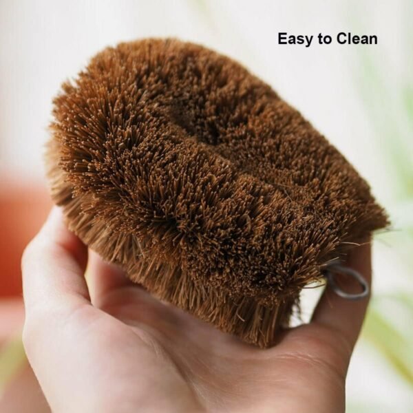 Coconut Fiber tawashi Brushes, Vegetable Brush, Potato Scrubber, Natural Cleaning Brushes for Household use, Ideal for Fruits, Veggies and Household use. Pack of 1, Brown, 4 x 3 x 1 - Image 4