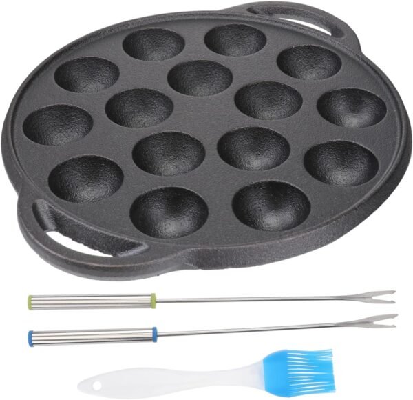 1 Set Snail Wok Kitchen Cookware Baking Trays for Oven Griddle Pan Kitchen Frying Pan Escargot Baking Dish Mushroom Pan Escargot Plate 12 Holes Kitchen Pan Black Iron
