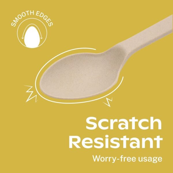 CORAL 100% Compostable Cutlery Set 340 Pieces - Heavy Duty 160 Forks, 120 Spoons, 60 Knives - Break-Resistant with Smooth Edges, Ocean Friendly Alternative to Plastic Utensils - Disposable Silverware - Image 9