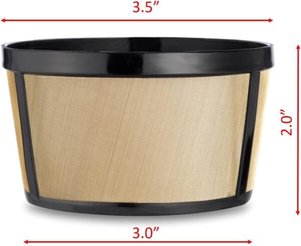 Reusable 4-5 Cup Basket Coffee Filter Fits Mr. Coffee, Cuisinart, Black & Decker, Hamilton Beach Coffee Makers, Stainless Steel, BPA-Free - Image 2