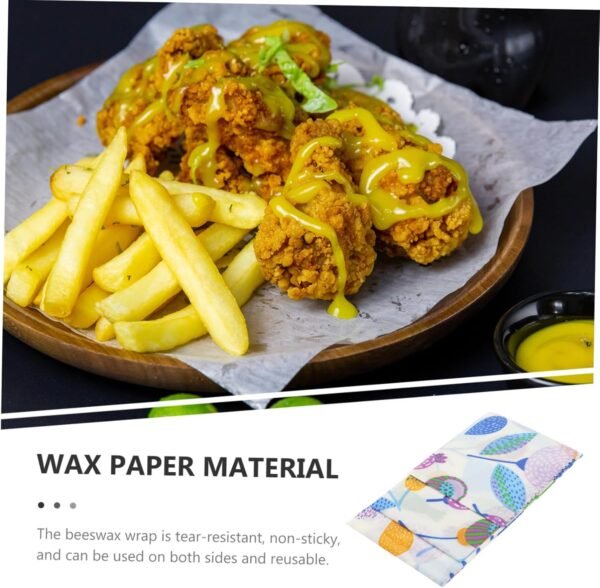 FOMIYES 3pcs Beeswax Reusable Food Wraps Beeswax Cloth Food Wrappers Beeswax Preservation Wraps Food Wrapping Cloth Beeswax Food Wraps Beeswax Bowl Cover Sustainable Wax Cloth - Image 9