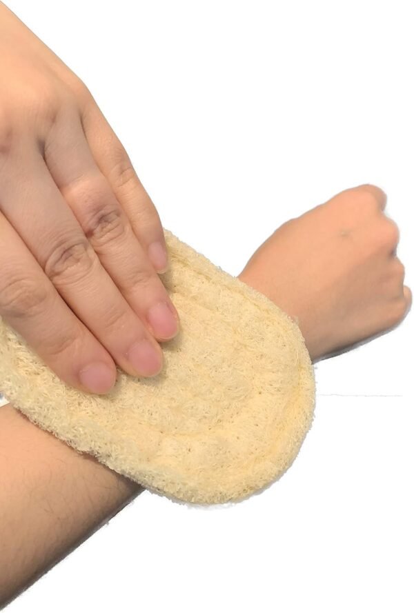 6PCS 100% Natural Exfoliating Loofah Multi-Function Soap Saver Bundle - Shower Scrubber Sponge Bath Brush - Soap Dish Soap Holder Accessory - Soap Mat Filling Piece - Pouch Holder for Shower Bath - Image 3