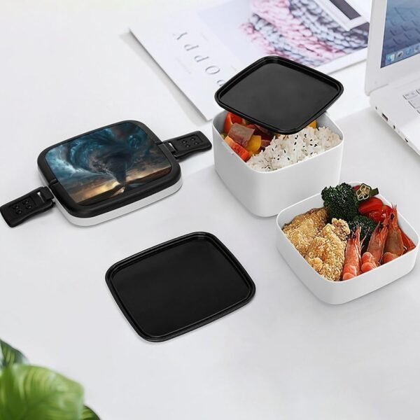 Tornado Natural Disaster Lunch Box Bento Box Detachable Double Lunch Box Containers for Adult - Image 7