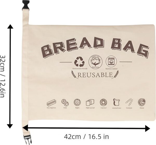 Homemade Sourdough Bread Bags: Reusable, Eco-Friendly Beeswax Bread Storage Containers for Fresh Loaves 2-Pack - Image 2
