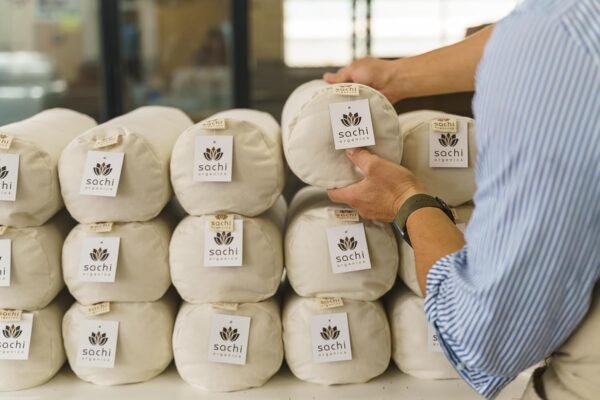 Sachi Organics Buckwheat Cylinder Neck Pillow - Image 7