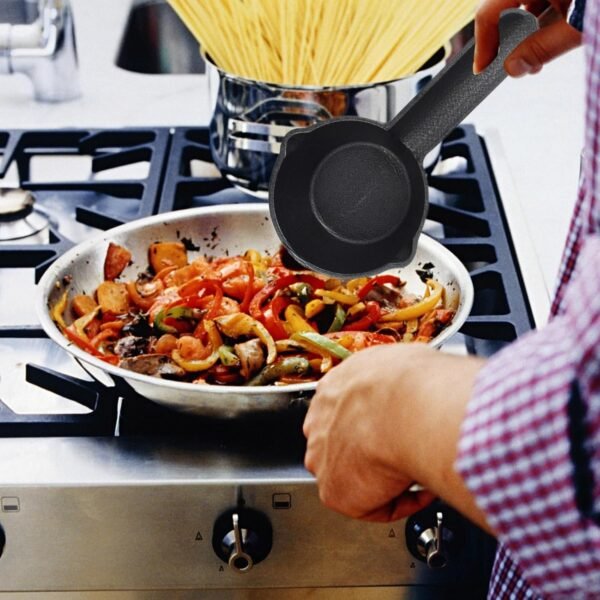 Kitchen Oil Convenient Hot Oil Splashing Pots Extended Handle Frying Pans Iron Cookware Practical Cooking Tool - Image 5