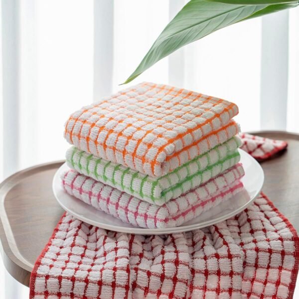 100% Cotton Kitchen Dish Towels, 16 Inch x 25 Inch Absorbent Dish Cloths 6 Pack Kitchen Towels, for Drying Dishes and Table - Image 3
