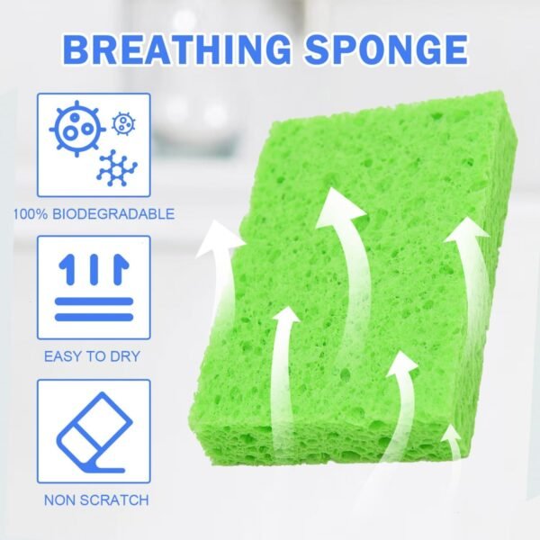 YoleShy 48 Pack Sponges Kitchen Natural Compressed Cellulose Sponges Durable Dish Sponge for Cleaning & DIY for Kids Reusable - Image 5