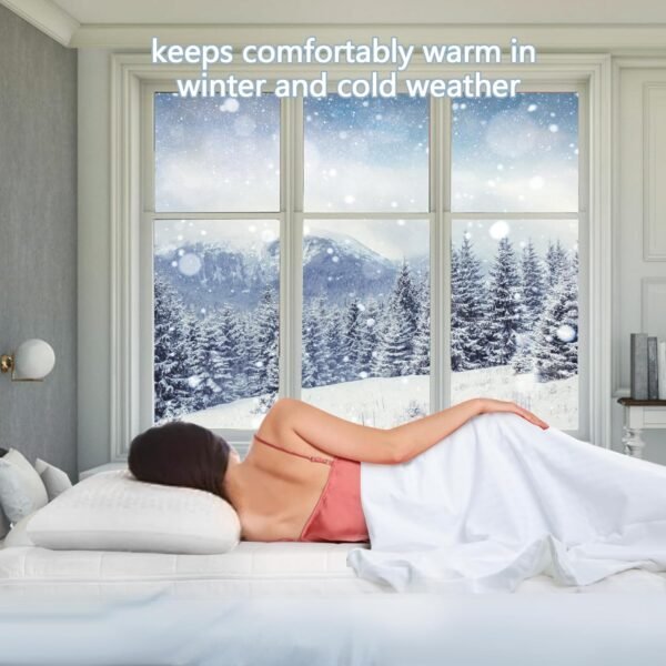 Low Profile Latex Pillow with Washable Organic Cotton Cover | No Plastic | Not Too Soft | Suitable for Back and Side Sleepers and as Travel Pillow - 1 Piece (Standard - 23.62"x15.75"x4.75") - Image 7