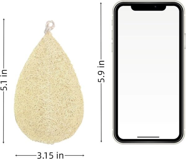 3-Pack Natural Loofah Dish Sponges - Biodegradable Cellulose Scrub Sponges for Kitchen, Bathroom, Household - Dual-Sided, Reusable, Non-Scratch Cleaning - Image 2