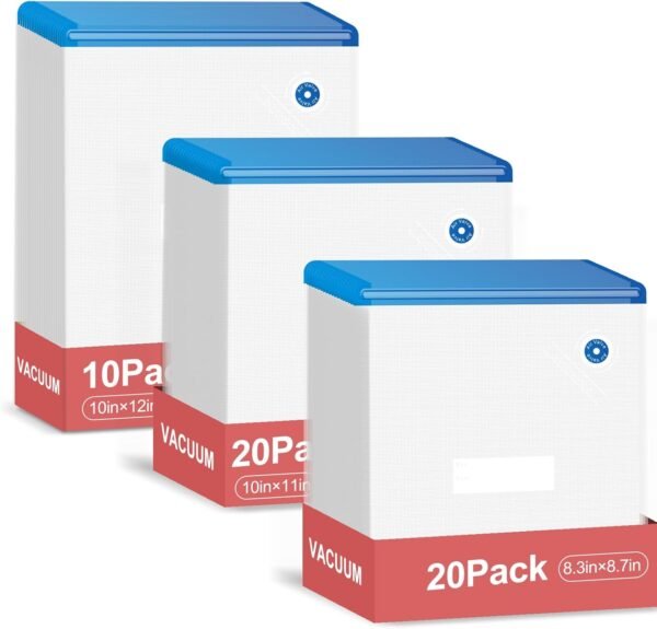 50 Pack Food Vacuum Sealer Bags, Reusable Sous Vide Bags for Food and Cooking, Food Storage