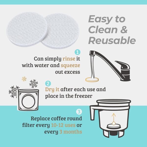 Cold Brew Coffee Filter Compatible with Toddy Filter - Replacement for Toddy Cold Brew Filter Fit for Toddy Cold Brew System - Reusable Round Coffee Filters - 14 Pack - Image 5