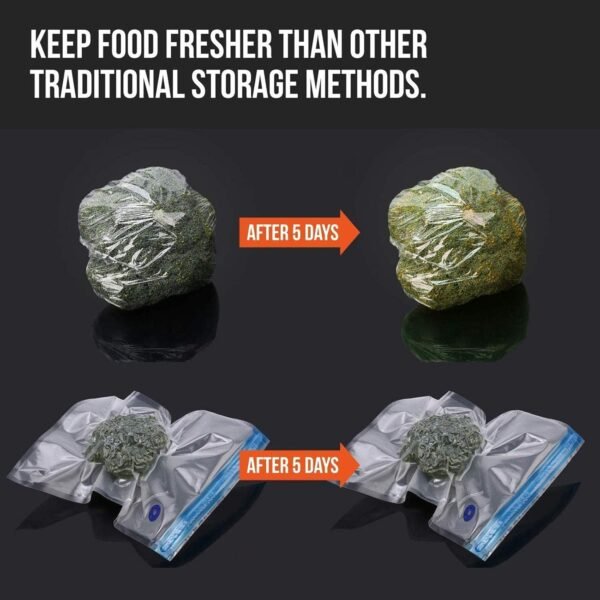 Sous Vide Bags - 20pack Reusable Vacuum Zipper Bags for Sous Vide Cooking, 3 Sizes food Storage Bags with 2 Sealing Clipsfor Anova and joule Cookers - Image 6