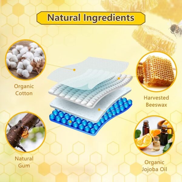 Reusable Beeswax Wrap, Beeswax Food Wraps, Eco-Friendly Bread Sandwich Wrapper, Organic, Sustainable, Biodegradable, Zero Waste, Includes 5S, 3M, 1L Size Wraps (Little flowers) - Image 2