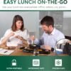 Umami Lunch Container for Adults All-In-1 w/ 4 Utensils, 2 Sauce Jars & 2 Dividers, Real Bamboo Lid, 100% Leakproof, Microwave & Dishwasher Safe - Image 4