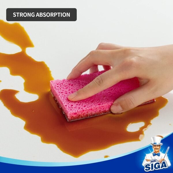 MR.SIGA Scrub Sponges, Non-Scratch Sponges for Dishes, Kitchen Sponge Dish Scrubber, 12 Pack - Image 4