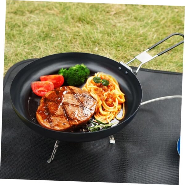 1pc Camping Pan Ramekins Frypan Frying Pan Lid Portable Camping Grill Cookware Boil Nonstick Frying Pan Skillet Grill Pan Cooking Fry Pan Induction Hob Pan Outdoor Iron - Image 7