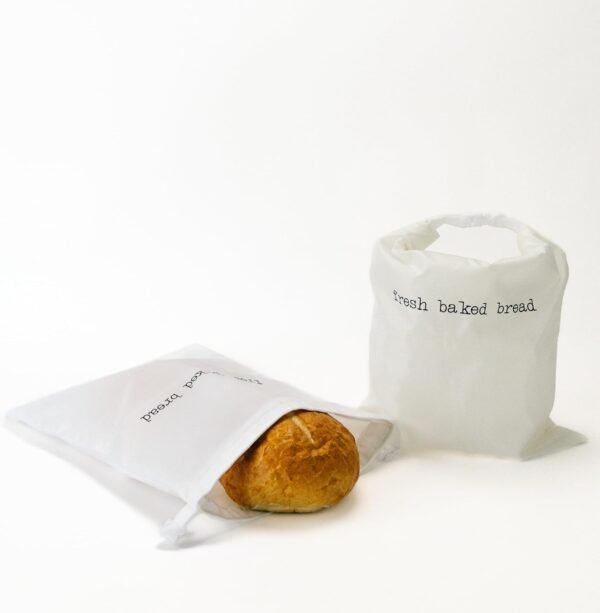 Reusable Bread Bags for Homemade Bread | 2-Pack 13"W x 18"H Plastic Reusable Bread Bag w/Food Grade Liner, Metal Zipper & Buckle | Freezer Safe, Machine Washable Sourdough Bread Storage - Image 9