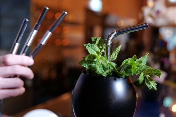 Bendable Straw | The Only Flexible Stainless Steel Straw | Patented & Hygienic Certified | Metal Straw | Reusable | Drinking Straws | 4 Straws & 1 Straw Cleaner (silver) - Image 2