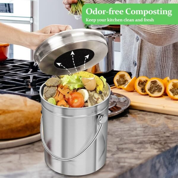 7 Pack Compost Bin Charcoal Filters Round Indoor Kitchen Compost Bucket Activated Charcoal Filters Replacements Sheets (6.7 Inch) - Image 7